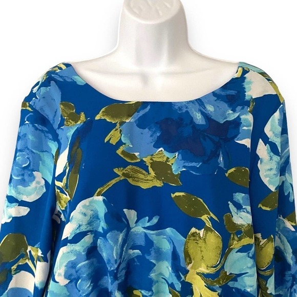 Lulus Sweetest Song Blue Floral Print Backless Long Sleeve Romper Size M - Picture 4 of 10